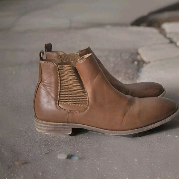 Robert Wayne Men's Brown Oregon Leather Chelsea Boots Size 13 D - Picture 3 of 8